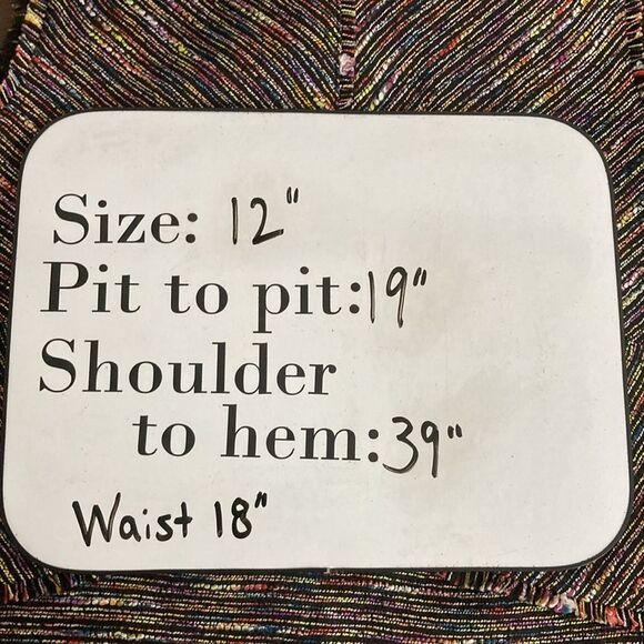Sam Edelman Women's 12 Dress Sleeveless Black Rainbow Tweed Shift Workwear - Picture 7 of 8